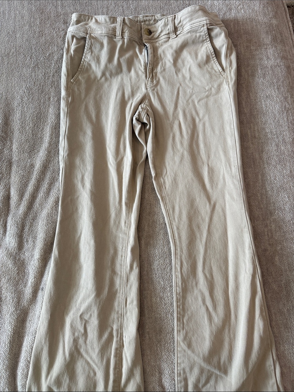 American Eagle Outfitters Women's Beige Boot Cut Pants